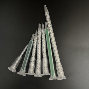 MBQH05-16 1:1 10:1 MB05-16L MBQX05-16L พลาสติก MBQH06-24หัวฉีดผสมสี่เหลี่ยมสีเขียวหัวฉีดกาวผสมปลายท่อเครื่องผสมแบบคงที่