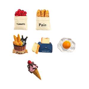 Real Food Series 10pcs <b>Strong</b> Suction Power 3D Design Fridge <b>Magnets</b> Small Home Decor Items for Refrigerator Decoration Plastic - Product Image 1