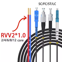 Câble de raccordement tactique en fibre optique SM extérieur YOFC 12C 24C, gaine PE GYXTW, connexion rapide SC/LC/ST/FC, certifié ISO9001/CE/RoHS
