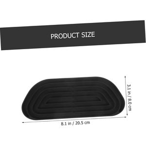 Bac à gouttes en caoutchouc noir en silicone pour réfrigérateur, 8,07 x 3,15 pouces, noir, pour distributeur d'eau, usage domestique - Product Image 6