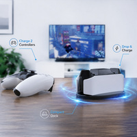 Support de charge double pour manettes de jeu en plastique, avec affichage LED et charge rapide, vente en gros, directement de l'usine