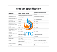 Poudre de silicate de sodium |   Chelatant alcalin de haute performance pour détergent sans phosphate 18,0-21,0 % Na2O Pureté 90-99 % Instantané