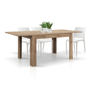 <b>Extendable</b> <b>Dining</b> <b>Table</b> 120x80 Cm <b>Rustic</b> Oak Melamine Finished Internal Use - Product Image 3