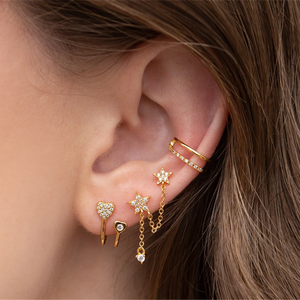 ต่างหูแบบห้อยประดับพู่ห้อย CANNER Fine Jewelry ทำจากเงินแท้ S925 รูปดาว ประดับเพชร CZ 5A สำหรับผู้หญิง - Product Image 5