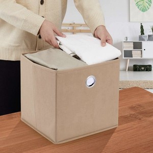 Grande boîte de <span class=keywords><strong>rangement</strong></span> pliable pour la maison avec <span class=keywords><strong>panier</strong></span> de <span class=keywords><strong>rangement</strong></span> à tiroirs pour armoire <span class=keywords><strong>Kallax</strong></span>, placard et étagère à livres pour articles divers - Product Image 3