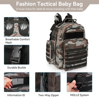 Sac à dos à langer camouflage en peluche grande capacité pour hommes, certifié BSCI et ISO9001, personnalisable