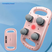 NINGDECRIUS 4 Head Cordless Fascia Massage Gun Kontrol Waktu Bahan ABS Getaran Jaringan Dalam Pemijat Tubuh Baterai 1300mAh