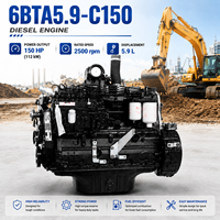Moteur diesel de construction lourde SCDC Cums 6BTA5.9-C150, 150 CV, unité de puissance turbo fiable pour excavatrice, équipement de développement terrestre
