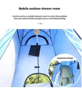 Tente de Douche Portable Légère Quatre Saisons Camouflage Été Extérieur Ouverture Automatique Rapide Imperméable Polyester pour Camping - Product Image 4
