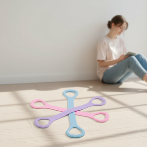 Set di 3 Fasce di Resistenza Multifunzionali in Silicone a Forma di 8, Alta Elasticità per Allenamento <span class=keywords><strong>Braccia</strong></span>/Schiena/Petto - Product Image 1