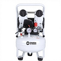 Compresseur d'air silencieux sans huile OWEN certifié CE TUV JN980 1.3HP/980W 108L/min Mini 10 Litres Moteur et pompe portables