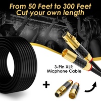 Câble de microphone flexible avec gaine en PVC, blindage en cuivre tressé/feuille, câble HDTV 3,5 mm XLR pour équipement audio DJ, karaoké à domicile et sonorisation en direct