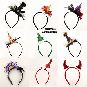 <span class=keywords><strong>Accessori</strong></span> per capelli con incandescente natale <span class=keywords><strong>accessori</strong></span> per capelli per Halloween Halloween helf ear Headband Hair Clip per capelli - Product Image 1