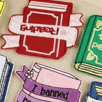 Patch Bordir Buku Berkualitas Tinggi, Dapat Disetrika, untuk Sepatu Anak, Tas, dan Celana Jeans