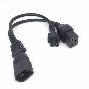 IEC 320 C14ชายไป C19 C5ปลั๊กพ่วงสายไฟหญิง Y แยกสายไฟ1ถึง2สายไฟ0.3ม. - Product Image 2