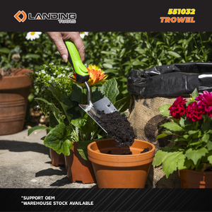 551032 Truelle de jardin robuste en acier inoxydable avec poignée ergonomique pour la plantation, le creusement et le désherbage - Product Image 4