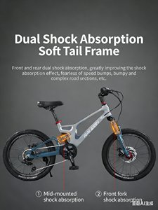 Bicicleta de Montañ<span class=keywords><strong>a</strong></span> para Niños 2026, Nueva, de <span class=keywords><strong>20</strong></span>/22 Pulgadas, 7 Velocidades, Aleación de Magnesio, Horquilla de Acero, Doble Suspensión - Product Image 4