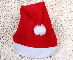 Offre Spéciale bas quantité minimale de commande <span class=keywords><strong>pas</strong></span> <span class=keywords><strong>cher</strong></span> enfant adulte doux en peluche épais rouge et blanc père noël casquettes chapeau de noël du père noël - Product Image 5