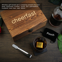 Juego de Piedras de Whisky Económicas y Vaso de Whisky con Posavasos, Juego de Cubitos de Hielo de Acero Inoxidable y Cubos de Granito Reutilizables para Enfriar