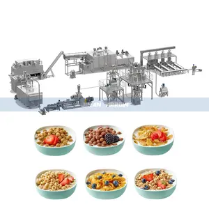 Flocons De Maïs automatiques Équipements De Fabrication De Céréales pour Petit Déjeuner Faisant La Machine