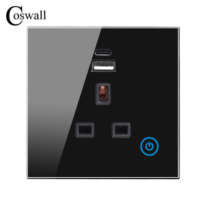 แผงกระจกคริสตัลช่องเสียบผนัง WIFI สำหรับบ้านอัจฉริยะสวิตช์สัมผัสเต้ารับแบบ UK - Product Image 3