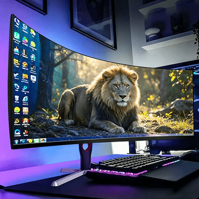 OEM ODM Professional Gaming Monitor 19/34/49 Inch Curved Borderless 1K/2K/4K/5K Office Desktop Computer Monitor ROHS Certified