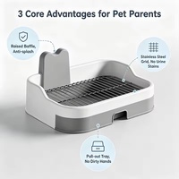 Toilette portable pour chien, bac à litière pour chiot, plateau d'apprentissage pour chien, accessoires pour animaux de compagnie