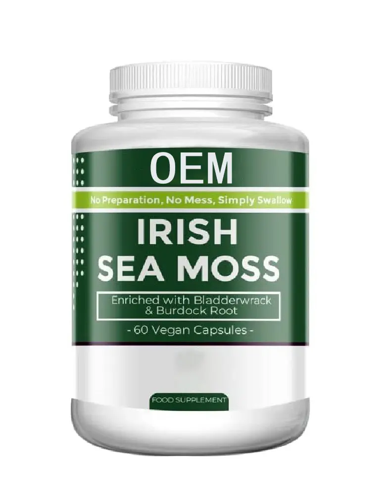 OEM High quality Irish Sea Moss 60 capsules contain a variety of minerals to promote thyroid and digestive health