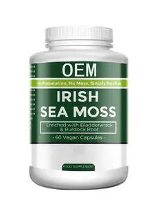 OEM High quality Irish Sea Moss 60 capsules contain a variety of minerals to promote thyroid and digestive health