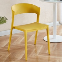Chaises en plastique robustes et colorées de style nordique, design populaire, confortables, modernes, pour l'extérieur, le jardin, les restaurants