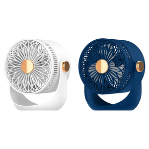 Petit <span class=keywords><strong>ventilateur</strong></span> de bureau portatif, 3 vitesses, alimenté par USB et batterie, faible bruit 30-34 dB, rechargeable, fonctionnement en anglais - Product Image 3
