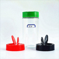 Bouteille d'Emballage d'Épices en Plastique PET Transparent de Haute Qualité, Écologique, Légère, 16 oz, avec Couvercle Secoueur, Pot à Épices Portable, Poivre