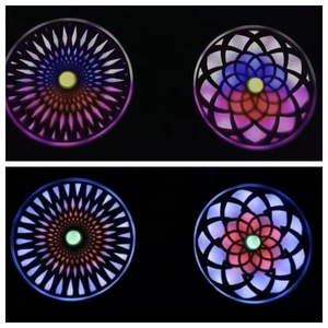 Lampe à Effet Scénique LED Caleidoscope Rond 67cm, Lumière Abysse DMX512, Tête Mobile à Double Moteur, Rotation Ininterminable pour DJ, Club, Fête - Product Image 2