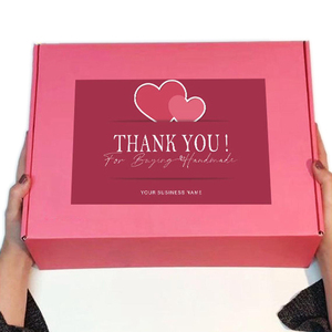 Op maat gemaakte vouwbare kartonnen verzenddozen voor cosmetica, gegolfde verpakkingsdozen, roze gekleurde verzenddoos - Product Image 1