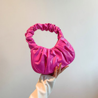 Sac à bandoulière plissé couleur unie style coréen, nouvelle mode, inspiré des nuages, sac à main tendance pour femme, style urbain