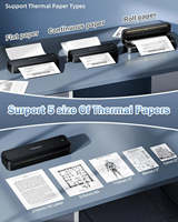 Phomemo M834 Printer termal A4 nirkabel portabel 300DPI kontak penggunaan kantor kompatibel Android US huruf A4 gulungan kertas termal