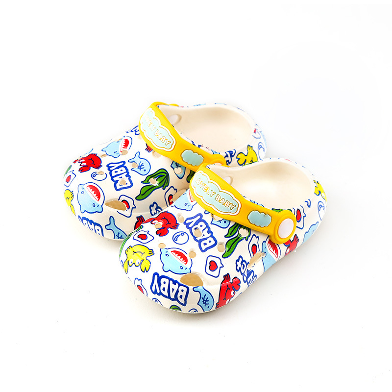 Разноцветная обувь, детские классические тапочки EVA, морская жизнь