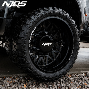Rueda Trasera Doble Forjada de 22, 24, 26, 28 Pulgadas, Color Negro, Todoterreno, para <span class=keywords><strong>Ford</strong></span>/RAM, Toyota, Dodge H2, F350, 450, Dodge 3500 - Product Image 2