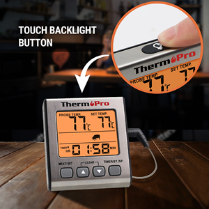 ThermoPro TP16U Thermomètre numérique pour la cuisson de la viande avec thermocouple, mode <span class=keywords><strong>minuteur</strong></span> intelligent et rétroéclairage - Product Image 6