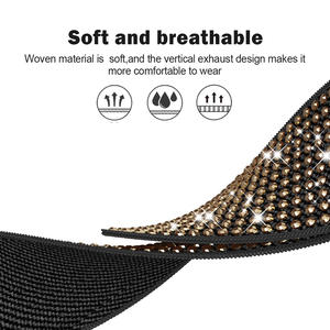 Coolyep alta calidad transpirable magnético hebilla <span class=keywords><strong>de</strong></span> acero inoxidable trenzado Nylon 20mm 22mm correa <span class=keywords><strong>de</strong></span> reloj inteligente para Apple Watch brazalete - Product Image 6