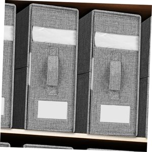 Nouvel Organisateur de Rangement Pliable Rectangulaire en Lin pour Plaids, Draps et Couvertures – Ensemble d'Organisation pour Vêtements - Product Image 3