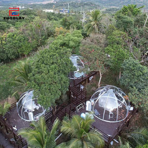 Restauration 6.0 Tente <span class=keywords><strong>Bulle</strong></span> Ciel Étoilé, sphérique, pour extérieur, zone panoramique de forêt profonde, hébergement, résistant au vent et à <span class=keywords><strong>la</strong></span> pluie, restaurant - Product Image 4