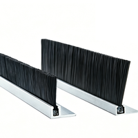 Brosse de porte en alliage d'aluminium de type F avec profil H/F/Y, brosse de joint de bas de porte en nylon