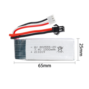 מפעל 802555 7.4V 1000mAh <span class=keywords><strong>25C</strong></span> li-פולימר תא ג 'ל blaster צעצוע חשמלי רך אקדח כדור מטוס סוללה - Product Image 1