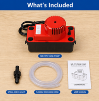 Bomba de Condensado para HVAC MD-TPK, Bomba Automática con Tanque de 2.3L Anti-Moho para Aire Acondicionado, Refrigeración y Deshumidificadores