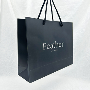 Có thể tái chế phân hủy sinh học Châu Âu mua sắm quần áo túi bao bì quà tặng sang trọng túi giấy với logo riêng của bạn cho doanh nghiệp nhỏ - Product Image 1