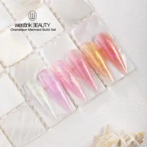 Gel de construcción de sirena Camaleón de 12 colores, gel de extensión de uñas personalizado al por mayor