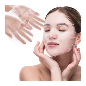 new discount private label face mask for yellowish skin whitening silk face mask fullerene fluorescent face mask