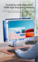 INGSCREEN komputer Mini, komputer Mini dengan USB 3 2 dan Tipe C Port DDR5 memori M2 Slot SSD desain kompak untuk kantor