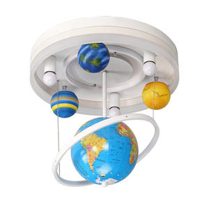 Di trasporto del nuovo creativo del capretto ragazzi e una ragazza di studio per Bambini stella lampade luce rotante pianeta terra globe <span class=keywords><strong>Lampadario</strong></span> per i bambini camera da letto - Product Image 5
